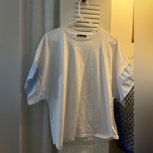 Zara poplin t shirt
